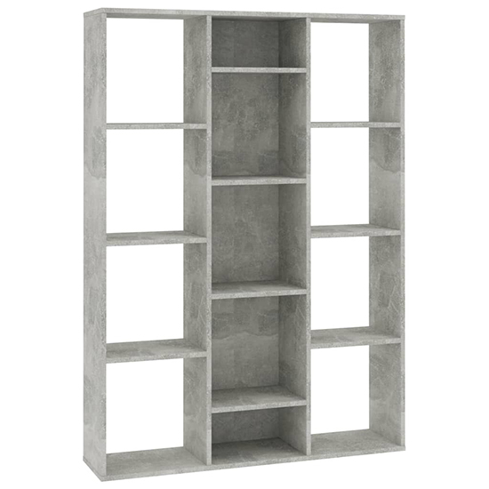 Hiti Wooden 100cm x 140cm Bookcase In Concrete Grey