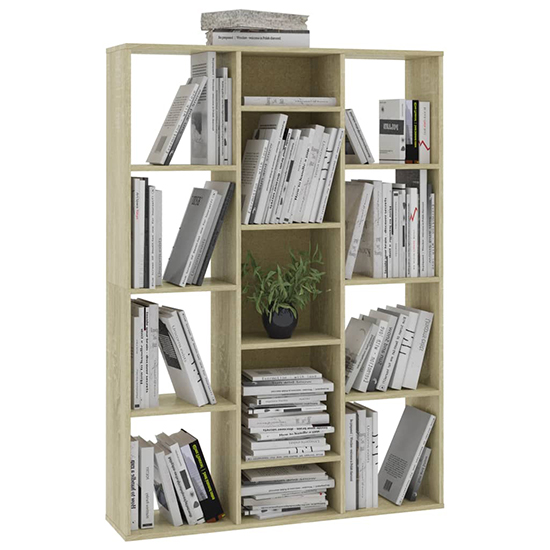 Hiti Wooden 100cm x 140cm Bookcase In Sonoma Oak