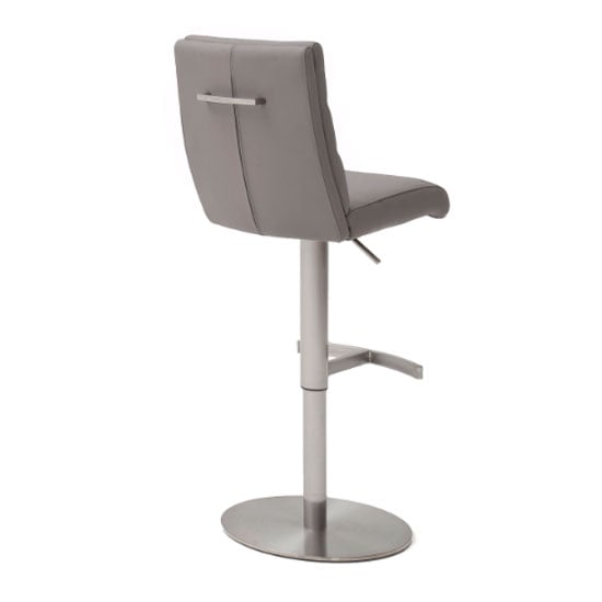 Hiulia Anthracite Bar Stool With Stainless Steel Base In Pair_2