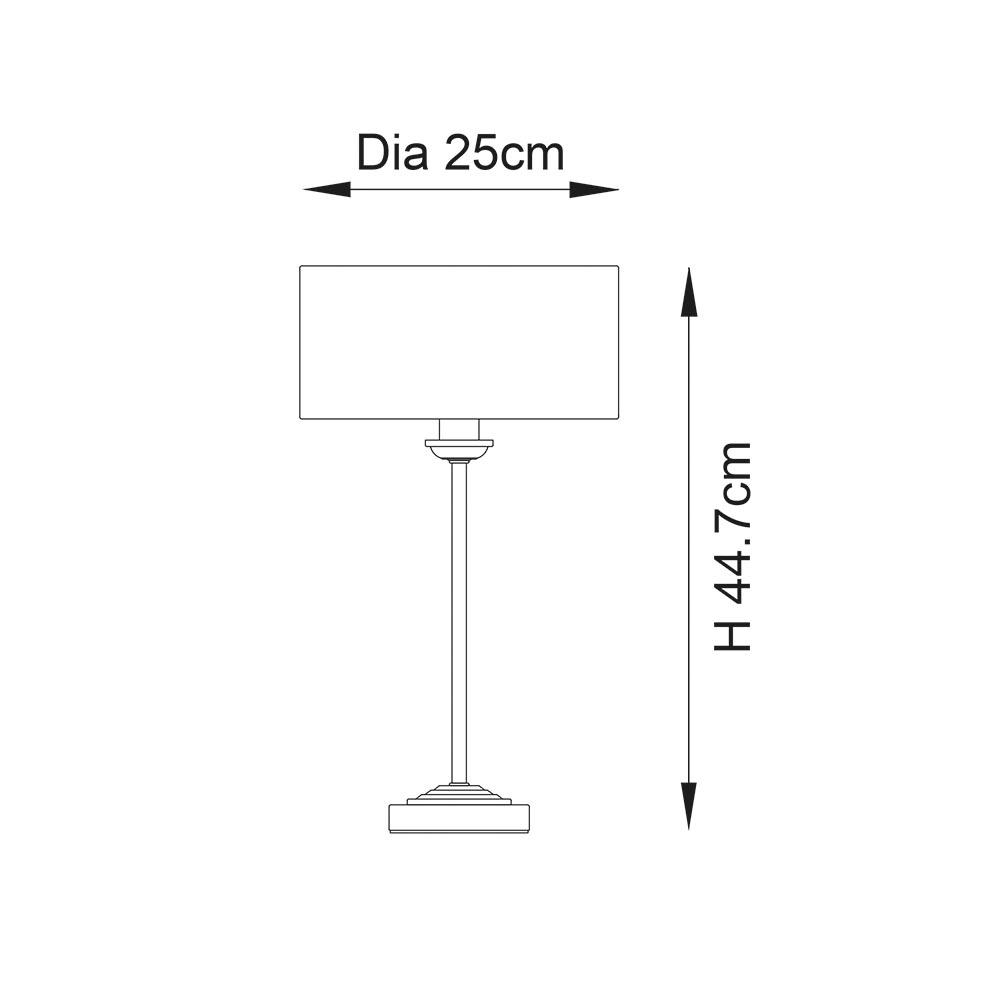 Hixson Natural Fabric Shade Table Lamp In Brushed Chrome