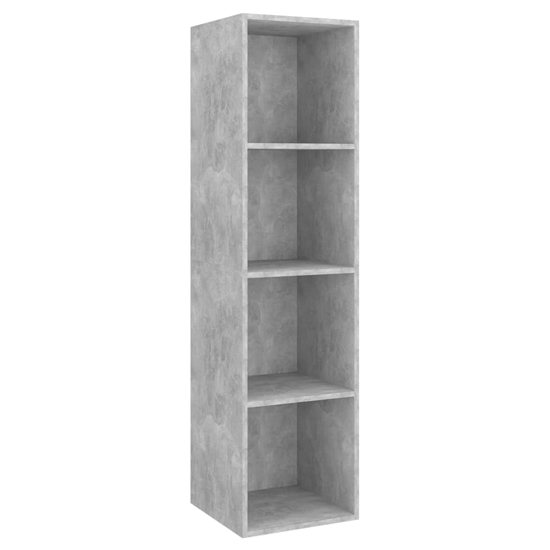 Hiyan Wall Hung Wooden Entertainment Unit In Concrete Effect