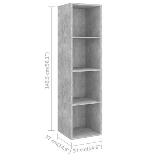 Hiyan Wall Hung Wooden Entertainment Unit In Concrete Effect