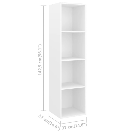 Hiyan Wall Hung Wooden Entertainment Unit In White