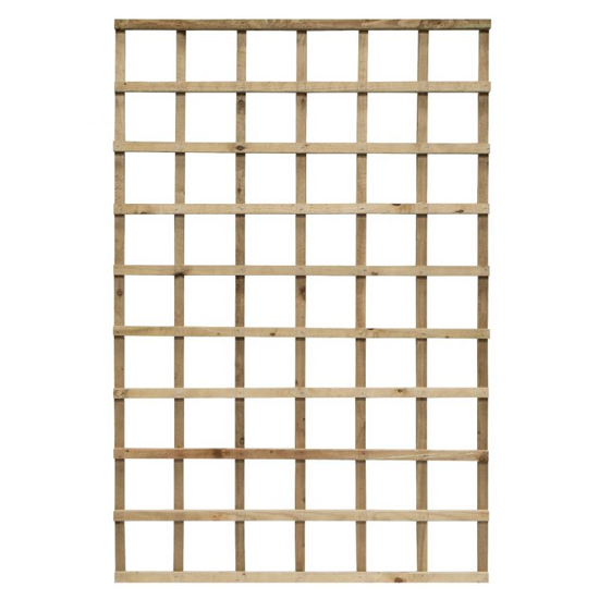 Photo of Hizo heavy duty set of 3 pressure treated 6x4 trellis in natural