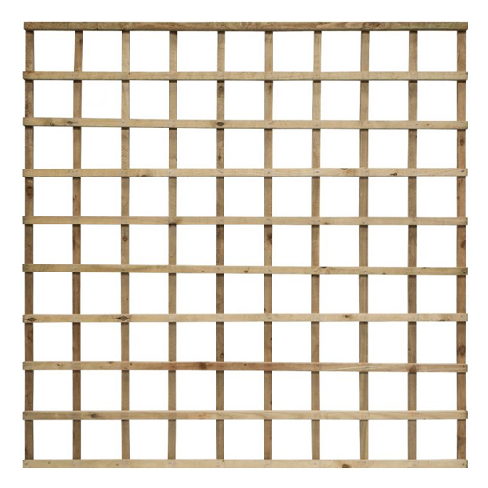 Photo of Hizo heavy duty set of 3 pressure treated 6x6 trellis in natural