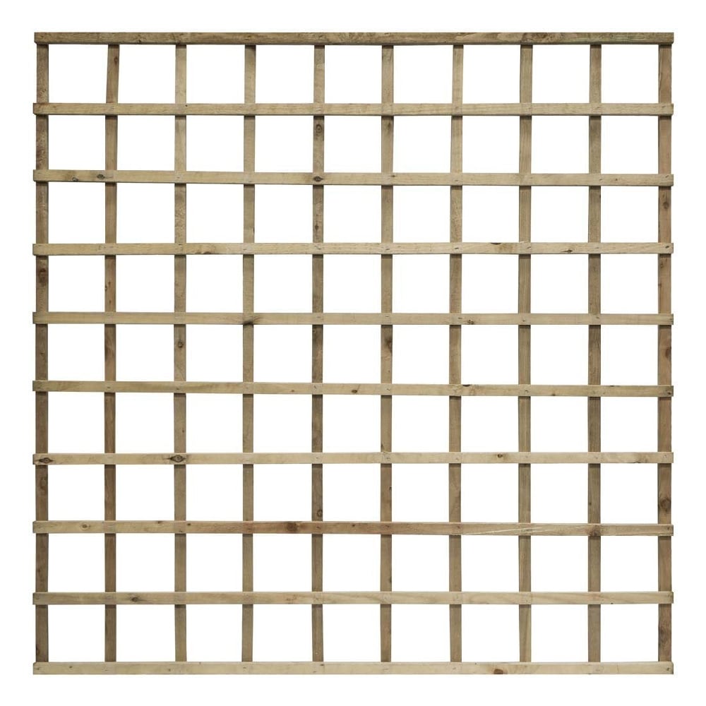Hizo Wooden Garden Pressure Treated Trellis In Natural 6x6