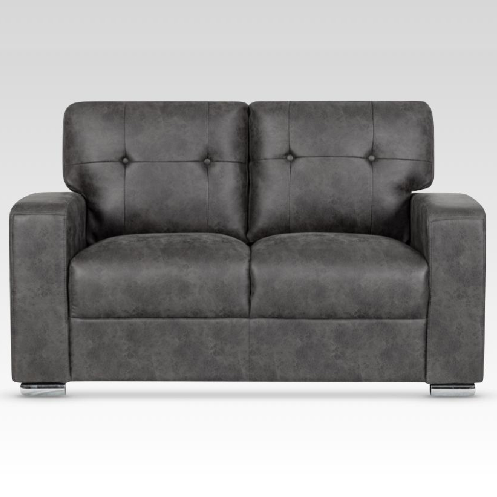 Hobart Fabric 3+2 Seater Sofa Set In Dark Grey
