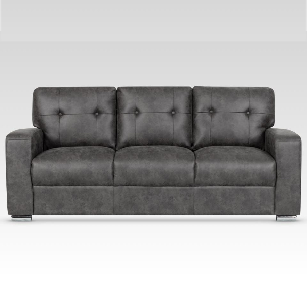 Hobart Fabric 3+2 Seater Sofa Set In Dark Grey