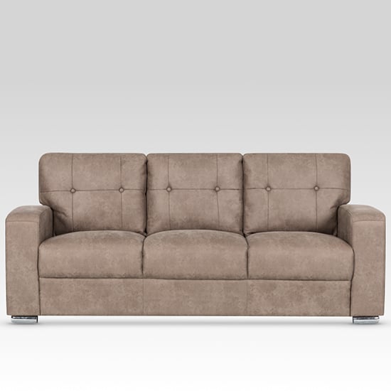 Hobart Fabric 3 Seater Sofa In Taupe