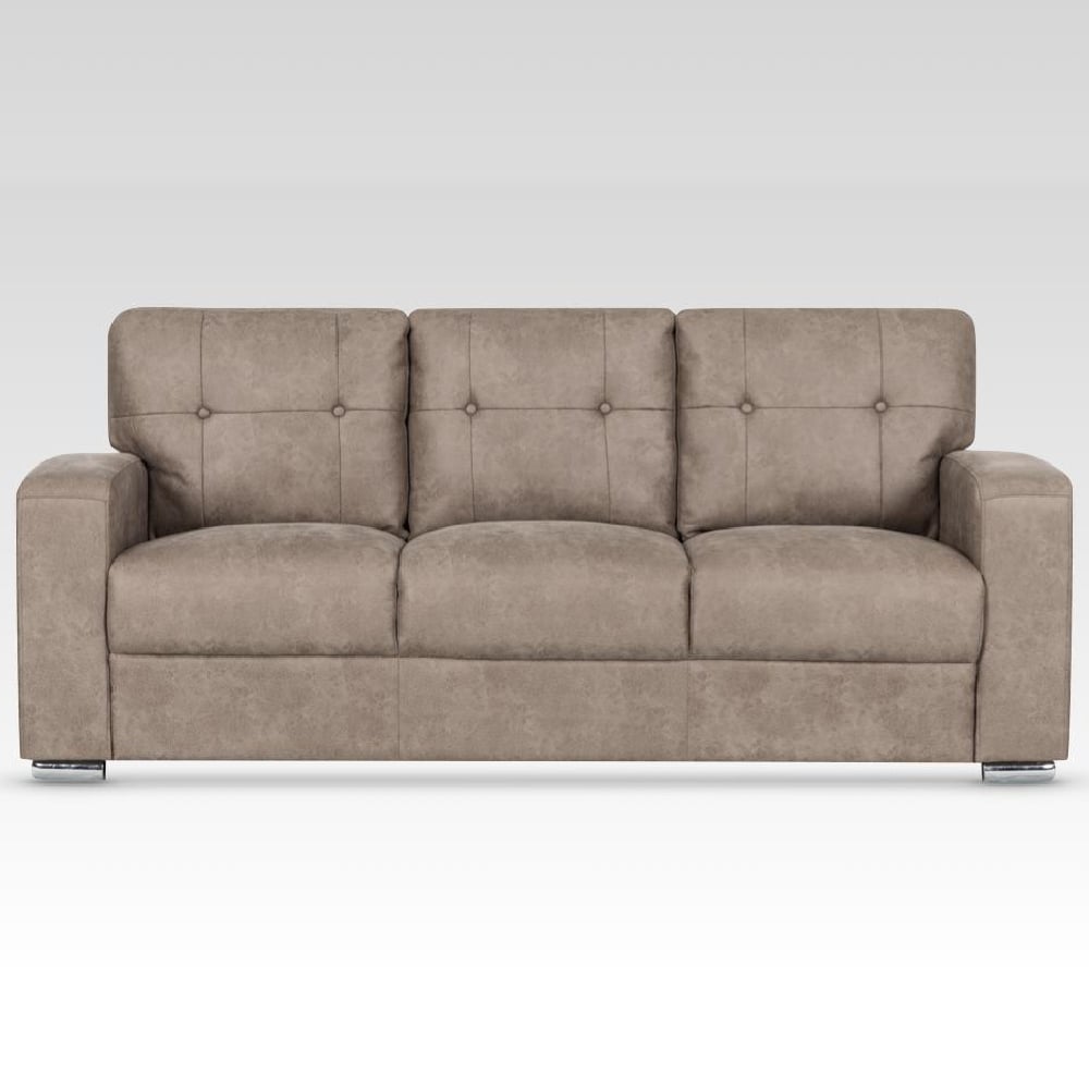 Hobart Fabric 3 Seater Sofa In Taupe