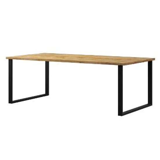 Product photograph of Hobart Wooden Dining Table In Wotan Oak from Furniture in Fashion