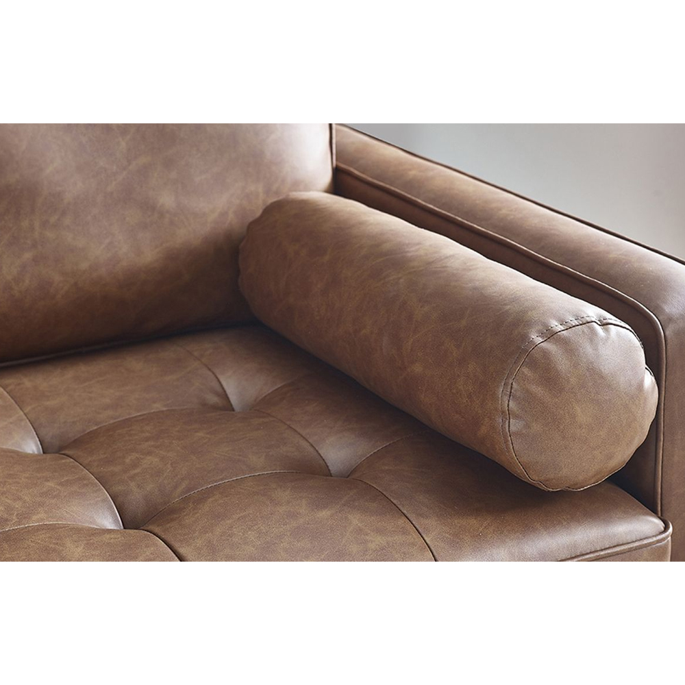 Hobbs Faux Leather 2 Seater Sofa In Brown
