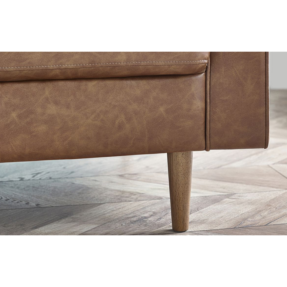 Hobbs Faux Leather 2 Seater Sofa In Brown