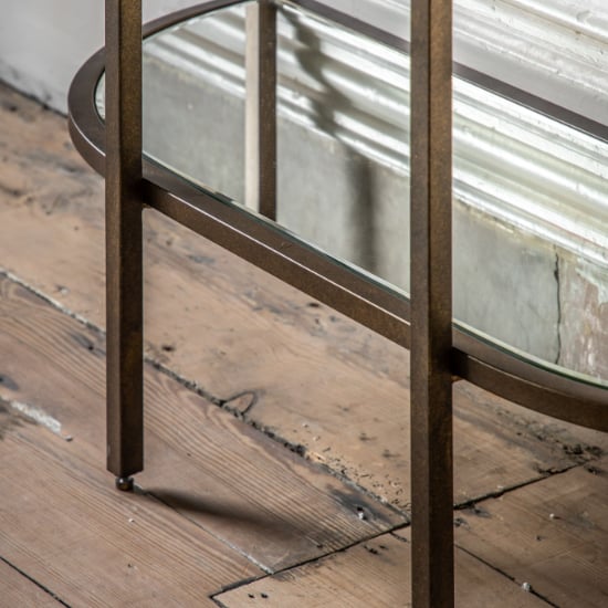 Hobson Clear Glass Shelving Unit With Bronze Frame