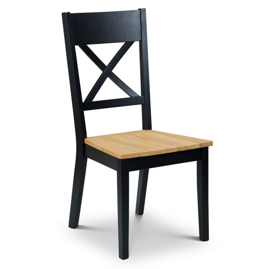 Haile Dining Set In Oak And Black With 6 Chairs