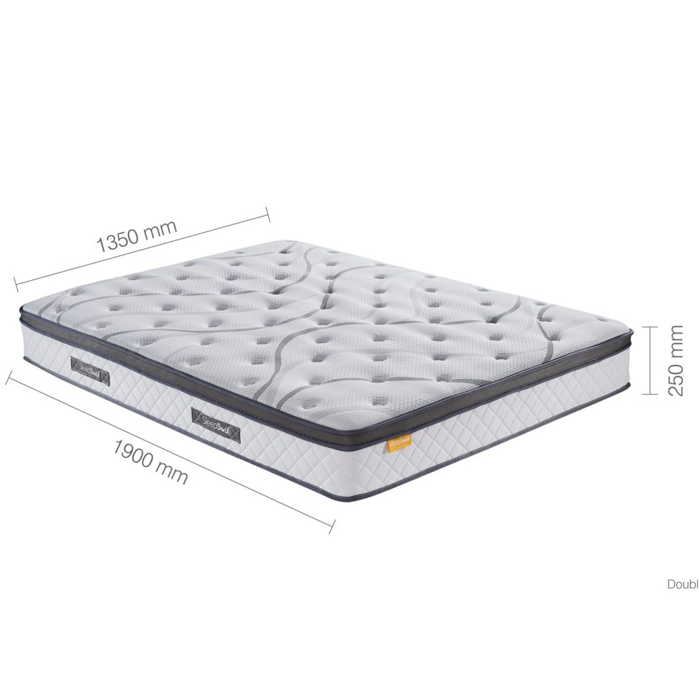 Hockley Fabric Double Mattress In White
