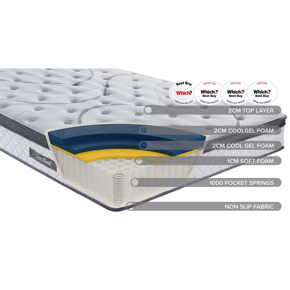 Hockley Fabric Small Double Mattress In White