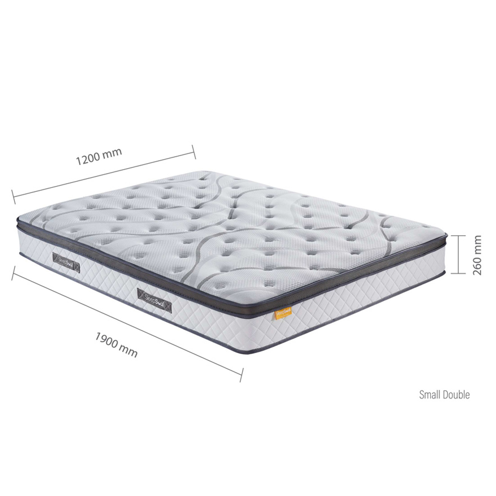 Hockley Fabric Small Double Mattress In White