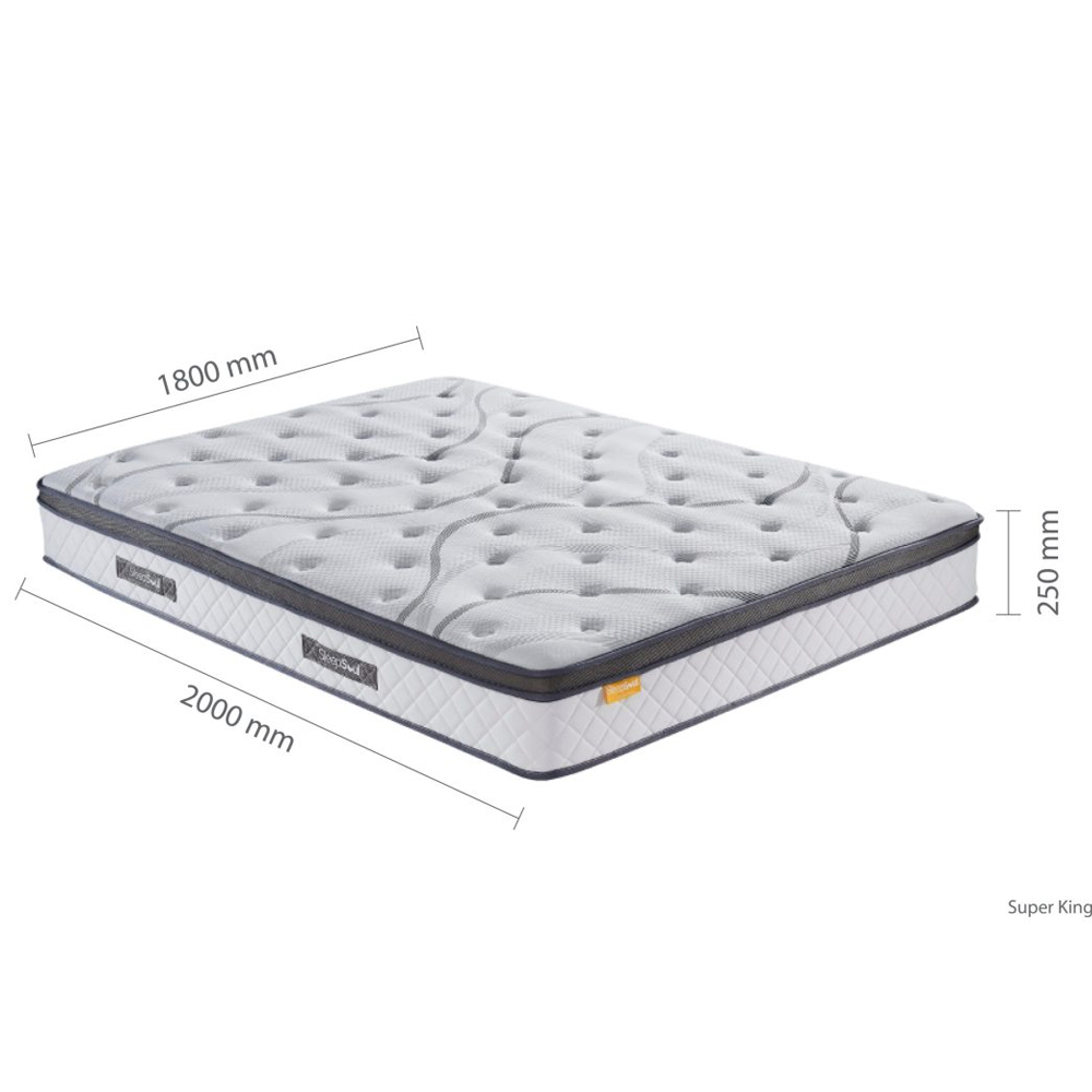 Hockley Fabric Super King Size Mattress In White
