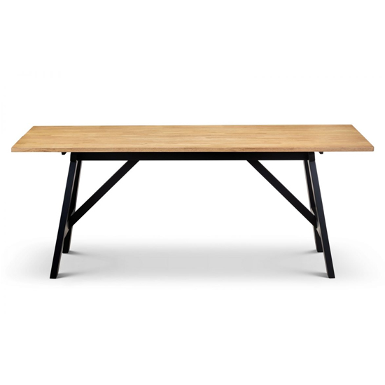 Haile Wooden Dining Table In Black And Oak Furniture in Fashion