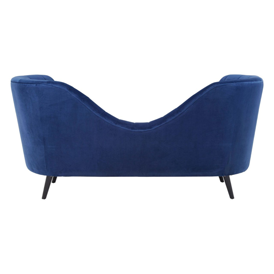 Hoggar Velvet Lounge Chaise Chair In Midnight Blue
