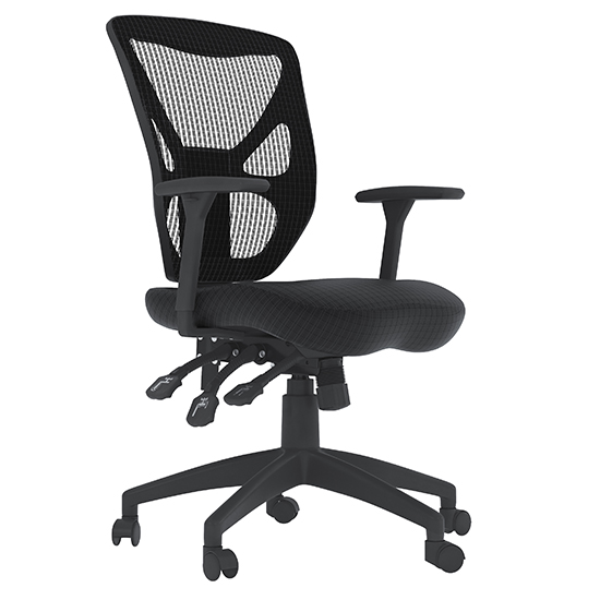 Photo of Holford mesh fabric adjustable home and office chair in black