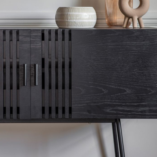 Holien Wooden Storage Cabinet With 2 Doors In Black