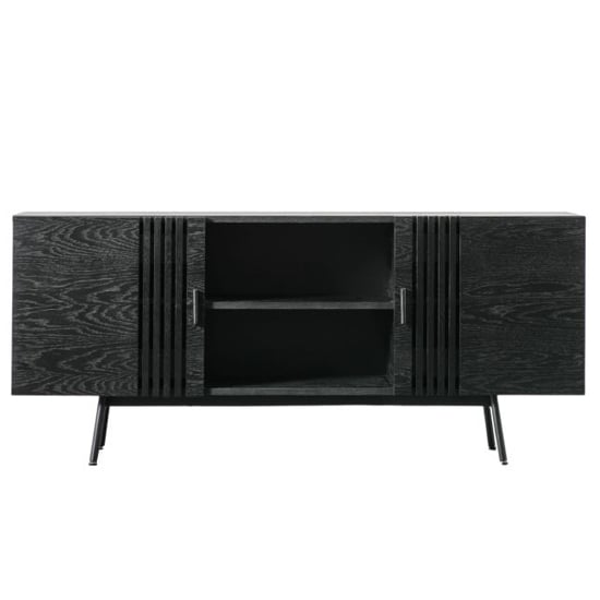 Holien Wooden TV Sideboard With 2 Doors In Black_2