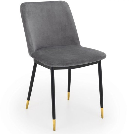 Halina Marble Dining Table With 2 Daiva Grey Chairs