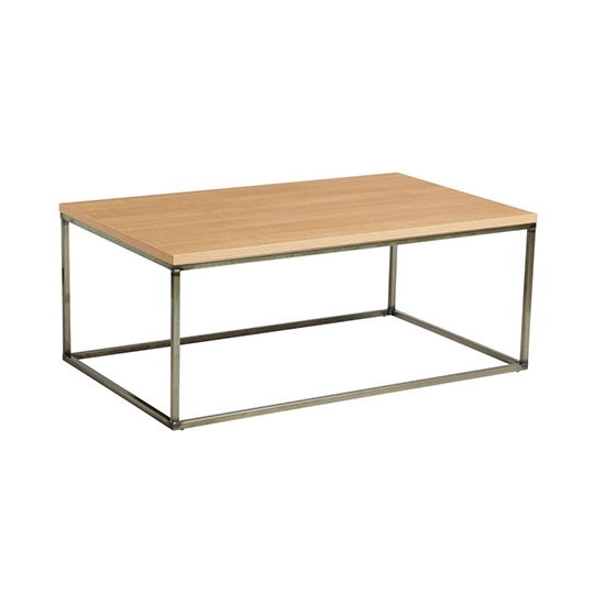 Photo of Holland rectangular wooden coffee table in kaffee light oak