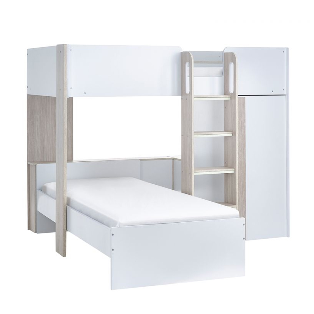 Holland Wooden Children Bunk Bed With Laader In White