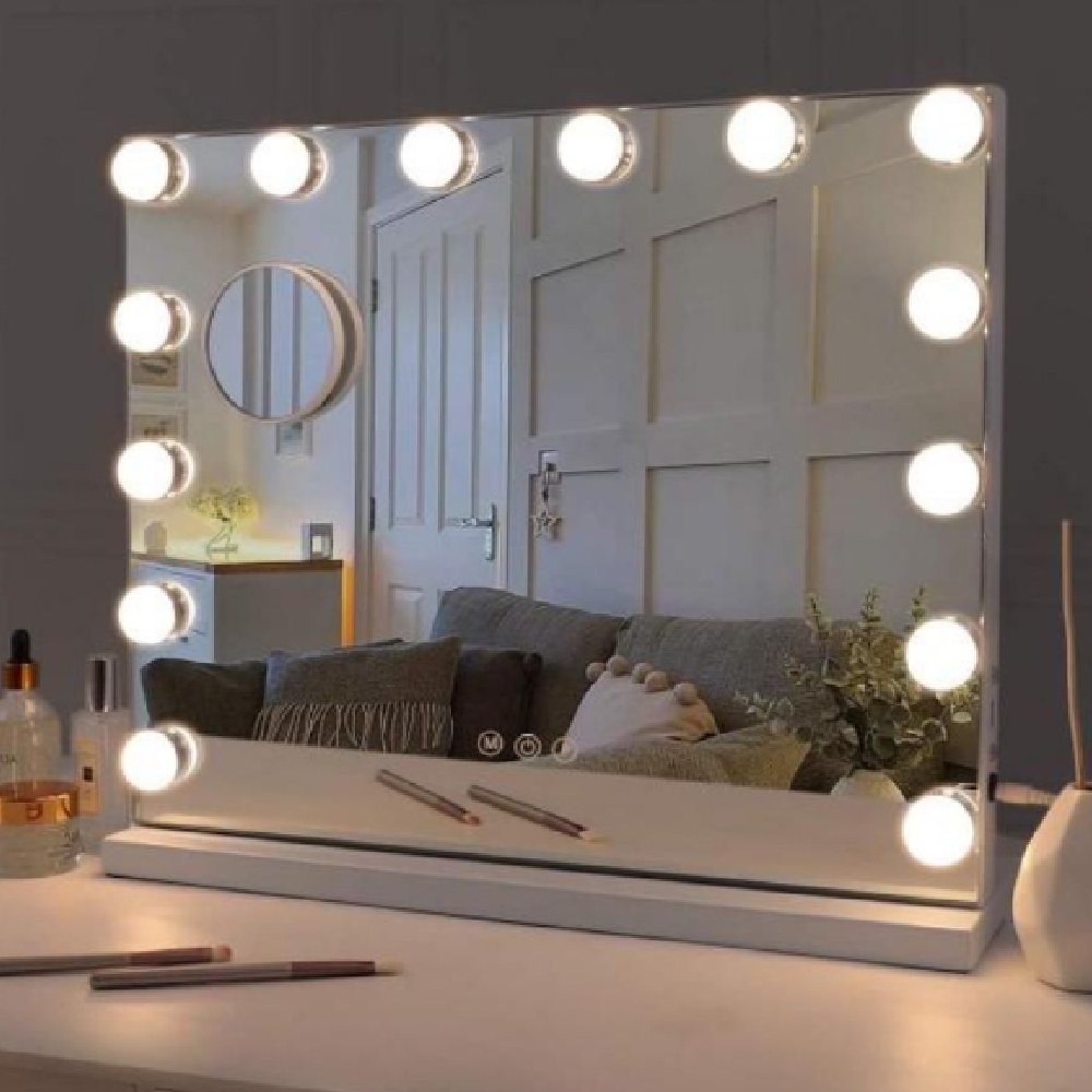 Holmdel Small Dressing Mirror With LED Lighting In Clear