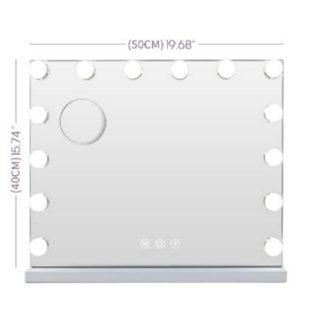 Holmdel Small Dressing Mirror With LED Lighting In Clear
