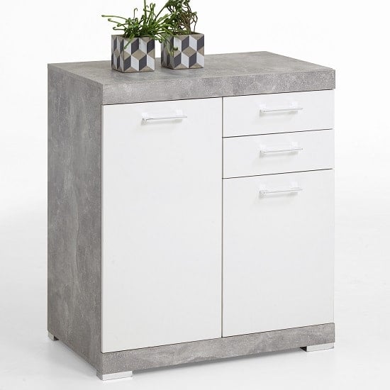 Holte Sideboard In Light Atelier And Glossy White With 2 Drawers