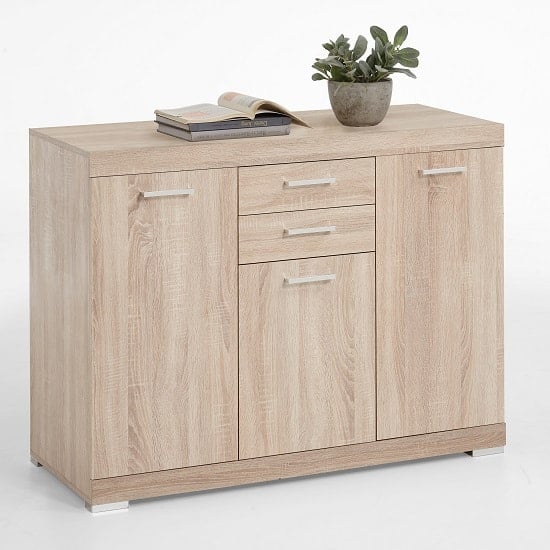 Holte Wooden Sideboard Small In Oak Tree With 3 Doors