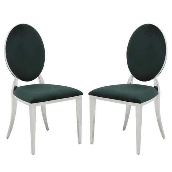 Holyoke Green Velvet Dining Chairs In Pair Furniture in Fashion
