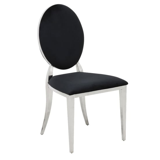 Holyoke Velvet Dining Chair In Black