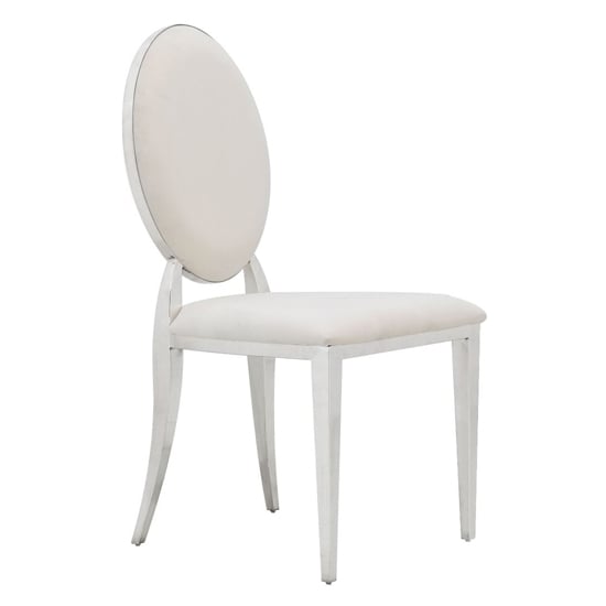 Holyoke Velvet Dining Chair In Cream