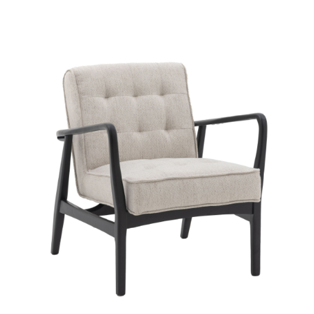 Hombre Fibre Armchair With Wooden Legs In Natural