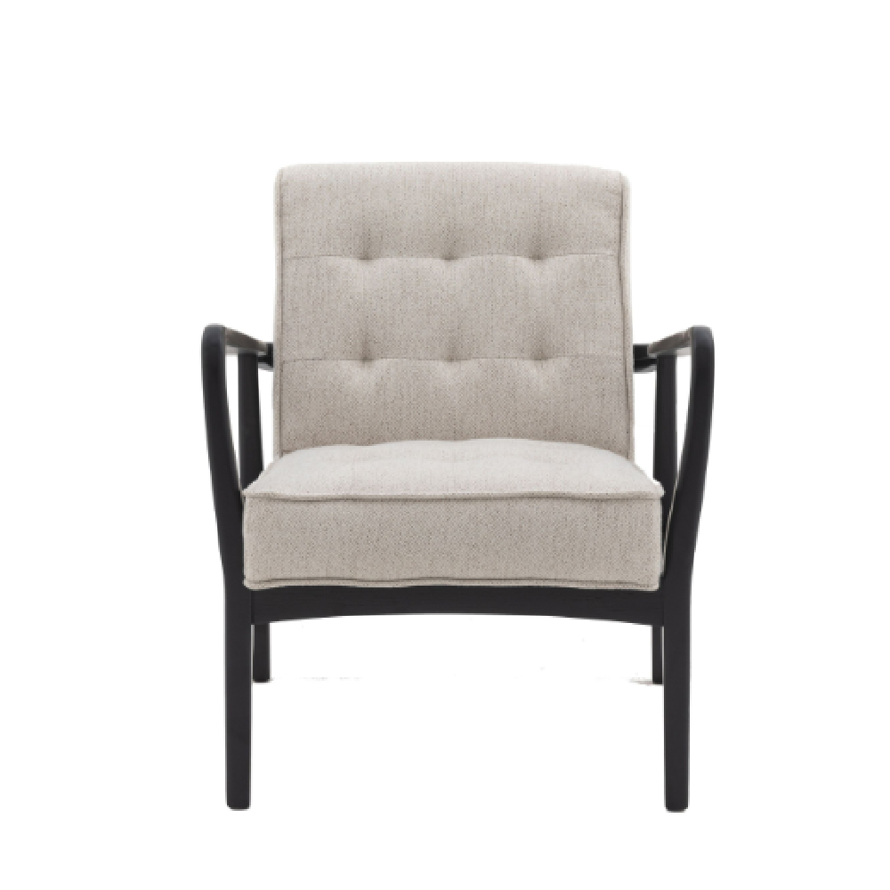 Hombre Fibre Armchair With Wooden Legs In Natural