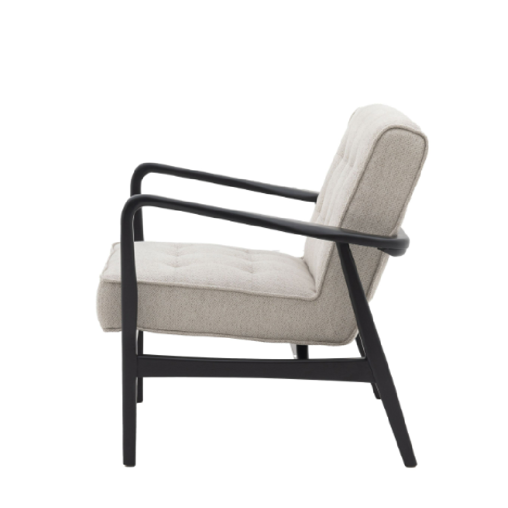 Hombre Fibre Armchair With Wooden Legs In Natural