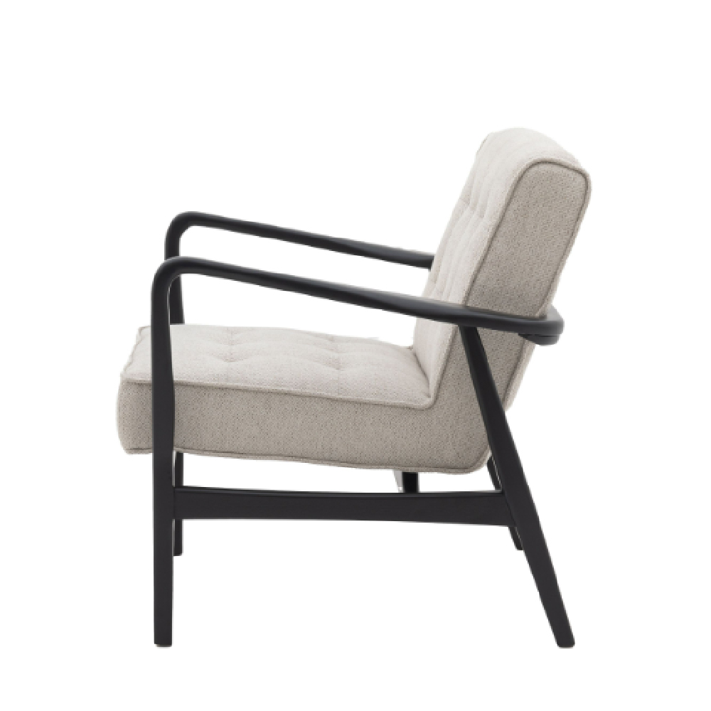 Hombre Fibre Armchair With Wooden Legs In Natural