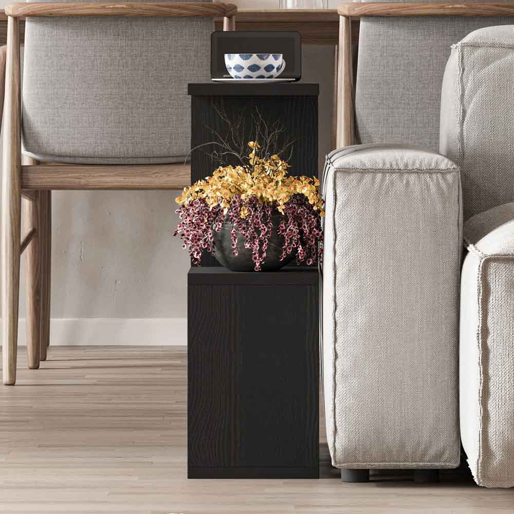 Homemania Wooden Side Table in Black Oak