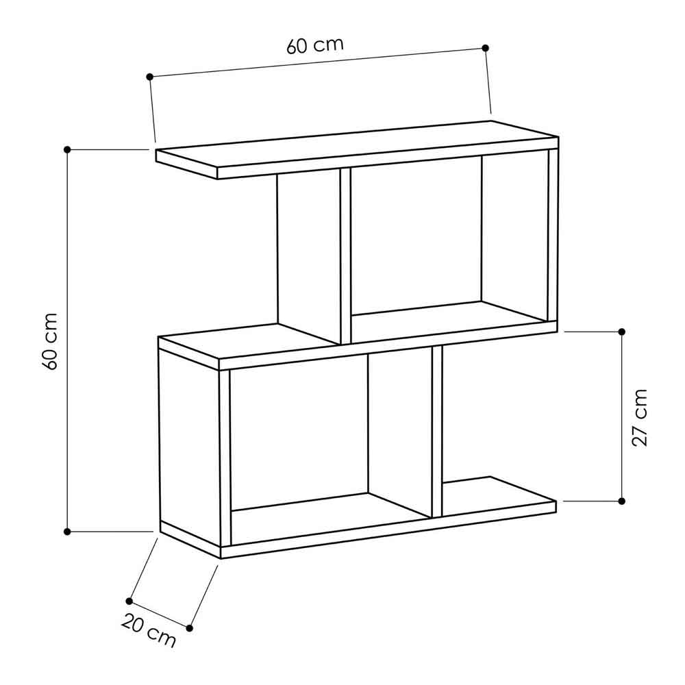 Homemania Wooden Side Table in Black Oak