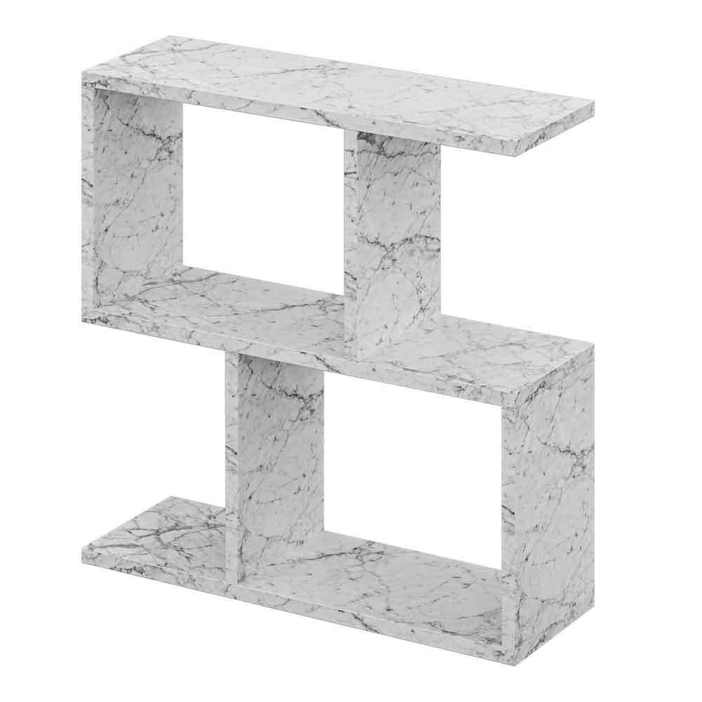 Homemania Wooden Side Table in Carrara Marble Effect