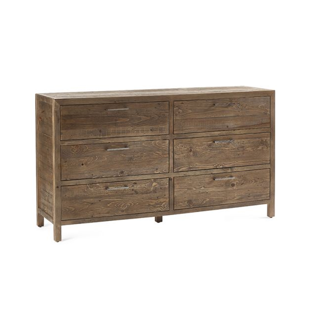 Homer Wooden Chest Of 6 Drawers In Brown