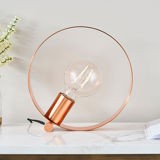 Hoop Table Lamp In Brushed Copper_5