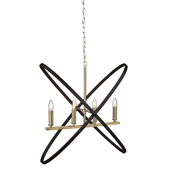 Photo of Hoopla 4 lights pendant celing light in bronze