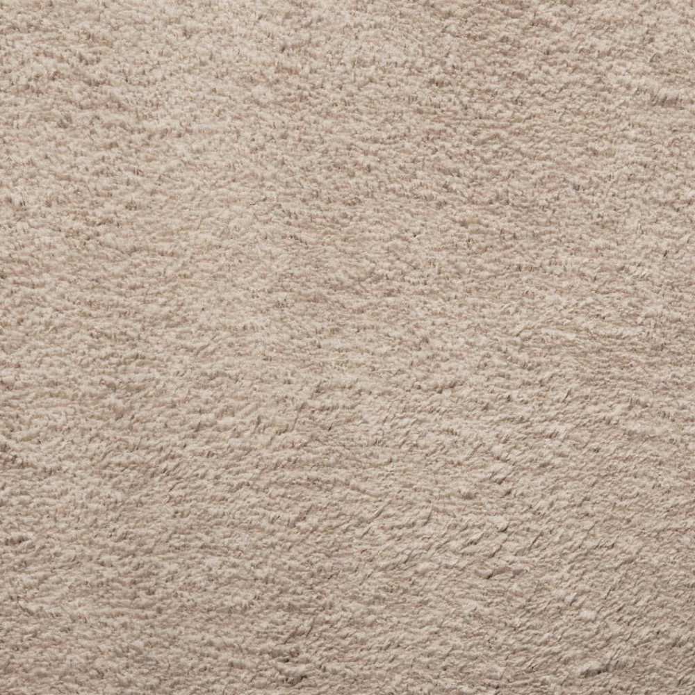 Hopkins 120cm Polyester Round Non-Slip Washable Rug - Sand