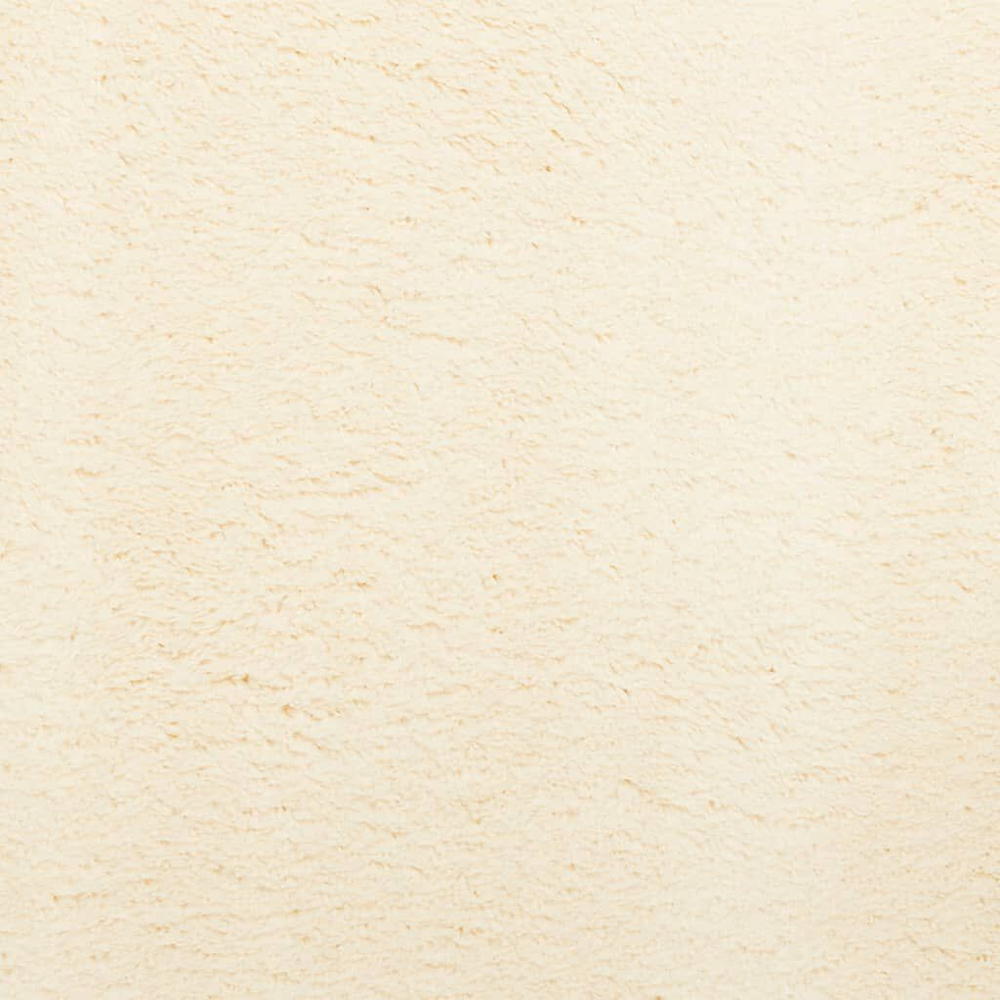 Hopkins 80cm Polyester Round Non-Slip Washable Rug - Cream